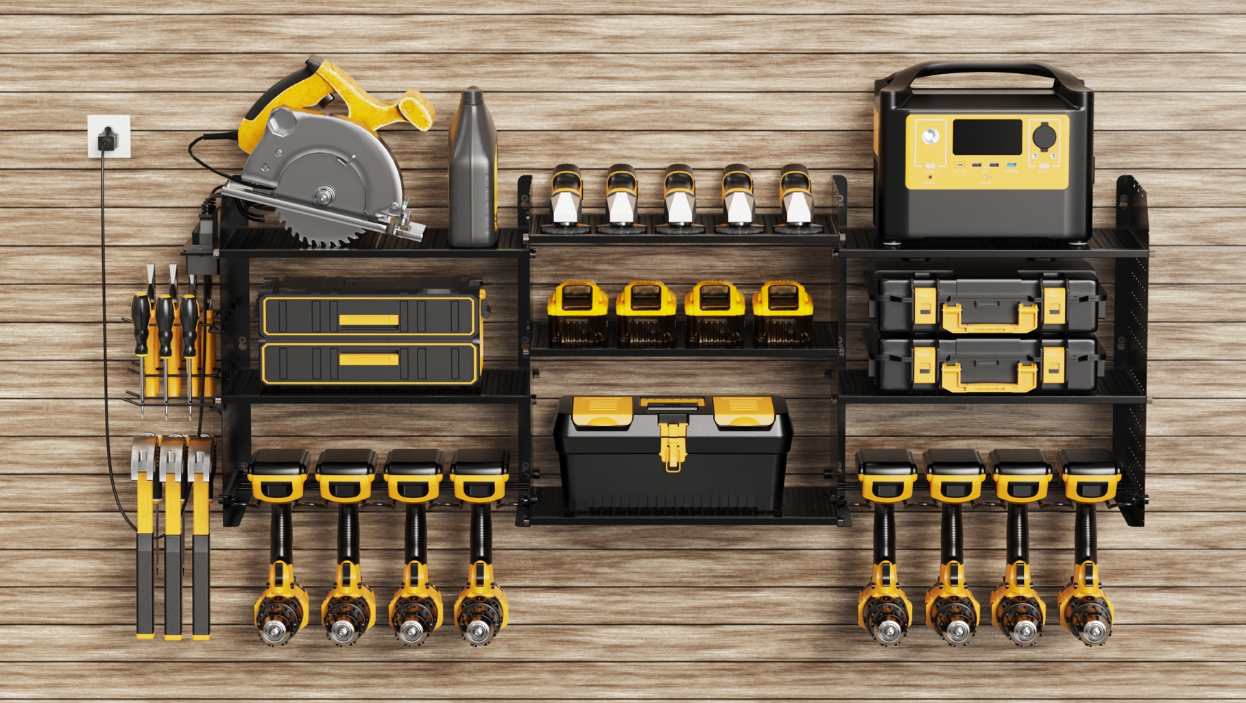 Amazon.com: Xankzi Power Tool Organizer with Charging Station Wall